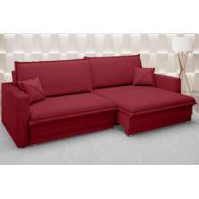 Sofá Tango 1,80m sem caixa, Retrátil e Reclinável Velosuede Vermelho - NETSOFAS