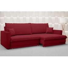 Sofá Tango 2,20m sem caixa, Retrátil e Reclinável Velosuede Vermelho - NETSOFAS