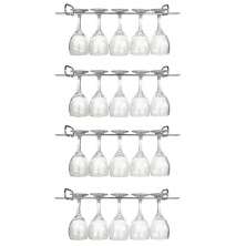 4 Suportes Para Taças Cromado Decoração Bar Vinho 25 Cm