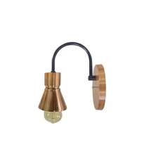 Arandela Aluminio Irlanda Cobre Com Preto 1 Lamp - Nacional Iluminação