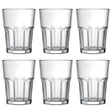 Jogo 6 Copos 200ml para Suco Água e Refrigerante Nadir Figueiredo em Vidro Transparente
