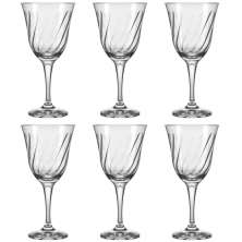 Jogo 6 Taças para Água Vinho 365ml Lírio Nadir Figueiredo em Vidro Transparente