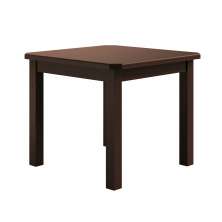 Mesa Quadrada Castanha De Madeira Maciça Pinus 88x88 Para Cozinha Sala De Jantar Sfa