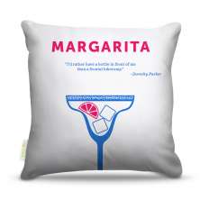 Almofada 40 x 40cm Nerderia e Lojaria bebidas vetor martini colorido