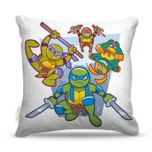 Almofada 40 x 40cm Nerderia e Lojaria tmnt10 colorido