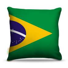 Almofada 45 x 45cm  Nerderia e Lojaria andeira brasil colorido