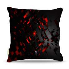 Almofada 45 x 45cm  Nerderia e Lojaria bloco preto vermelho colorido