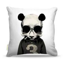 Almofada 45 x 45cm  Nerderia e Lojaria caveira panda colorido