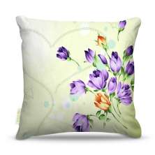 Almofada 45 x 45cm  Nerderia e Lojaria flor purple colorido