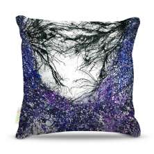 Almofada 45 x 45cm  Nerderia e Lojaria galhos purple colorido