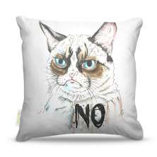 Almofada 45 x 45cm  Nerderia e Lojaria gato no colorido