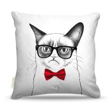 Almofada 45 x 45cm  Nerderia e Lojaria gato phyno colorido
