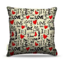 Almofada 45 x 45cm  Nerderia e Lojaria textura love colorido