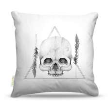 Almofada Caveira Pontialismo 45X45Cm
