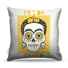 Almofada Frida Caveira Amarelo 45X45Cm