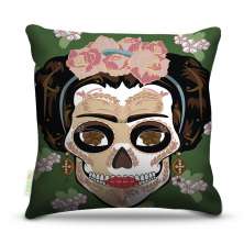 Almofada Frida Caveira Verde 45X45Cm