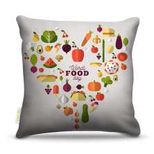 Almofada Frutas Coração 40X40Cm