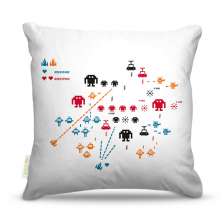 Almofada Space Invader 45X45Cm