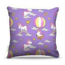 Almofada Unicornio Roxo 45X45Cm