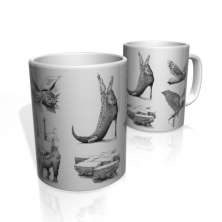 Caneca De Porcelana Nerderia e Lojaria ABSTRATO LOK colorido