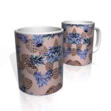 Caneca De Porcelana Nerderia e Lojaria abacaxi colorido