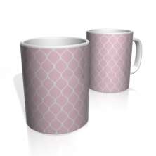 Caneca De Porcelana Nerderia e Lojaria azulejo rosa claro  colorido