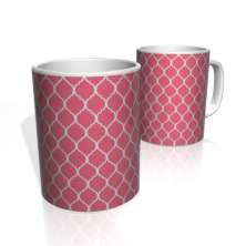 Caneca De Porcelana Nerderia e Lojaria azulejo rosa colorido