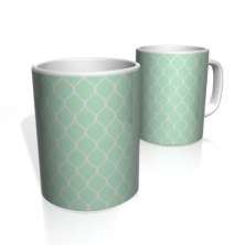 Caneca De Porcelana Nerderia e Lojaria azulejo verde claro  colorido