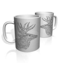 Caneca De Porcelana Nerderia e Lojaria cervo colorido