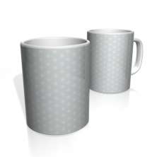 Caneca De Porcelana Nerderia e Lojaria cinza bolinhas brancas 2 colorido