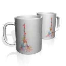 Caneca De Porcelana Nerderia e Lojaria eiffell colors colorido