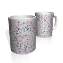 Caneca De Porcelana Nerderia e Lojaria flower aquarela colorido