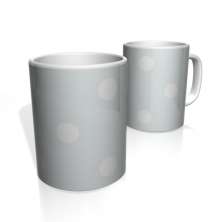 Caneca De Porcelana Nerderia e Lojaria gray bolas brancas colorido