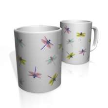 Caneca De Porcelana Nerderia e Lojaria libelula colorido