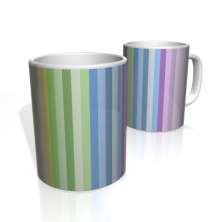 Caneca De Porcelana Nerderia e Lojaria linhas arco iris 2 colorido