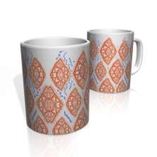 Caneca De Porcelana Nerderia e Lojaria lozango laranja colorido