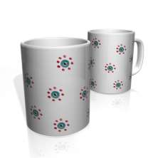 Caneca De Porcelana Nerderia e Lojaria multi flores colorido