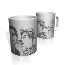 Caneca De Porcelana Nerderia e Lojaria palavras ouvido  colorido