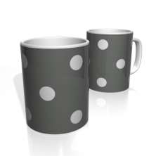 Caneca De Porcelana Nerderia e Lojaria preto bola branca colorido