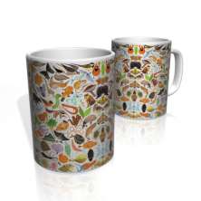 Caneca De Porcelana Nerderia e Lojaria reino animal 2 colorido