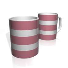 Caneca De Porcelana Nerderia e Lojaria rosa duas faixas 4 colorido
