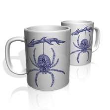 Caneca De Porcelana Nerderia e Lojaria spider blue colorido