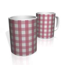 Caneca De Porcelana Nerderia e Lojaria xadrez rosa 2 colorido