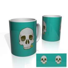 Caneca Nerderia Cartoon Skull