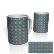 Caneca Nerderia Minions Circulos Azuis