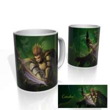 Caneca decorativa Nerderia e Lojaria priston lutador colorido