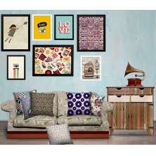 Combo Ambiente Decorativo Tematica Retro Nerderia e Lojaria retro3 colorido