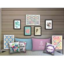 Combo Ambiente decorativo para quartos Nerderia e Lojaria quart3 colorido