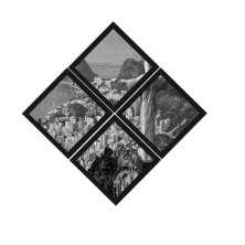 Combo Quadro Decorativo 20X20Cm X4