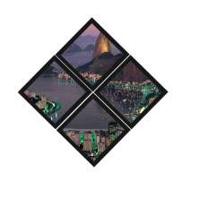 Combo Quadro Decorativo 20X20Cm X4